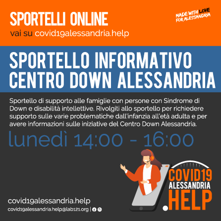 Aperto lo sportello online con Covid19Alessandria.Help